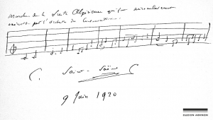 Αυτόγραφη αφιέρωση του Camille Saint-Saëns