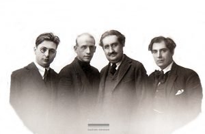 Ριάδης, Μητρόπουλος, Καλομοίρης, Βάρβογλης. Αρχείο Ωδείου Αθηνών